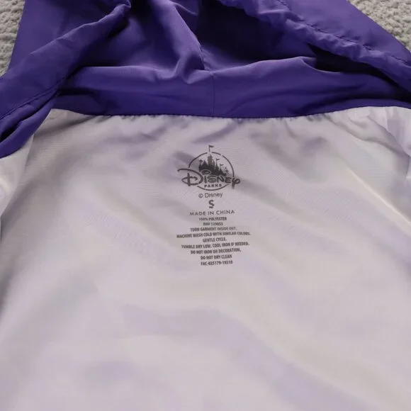 Disney Parks Tomorrowland Jacket Womens Small Purple Hooded Windbreaker - Picture 9 of 13
